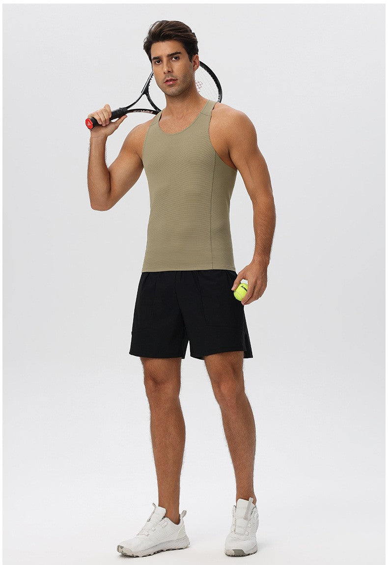 Mens Running Workout 65%nylon 35%spandex Tank Top 51149 print logo 27