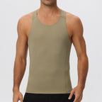Mens Running Workout 65%nylon 35%spandex Tank Top 51149 print logo 3