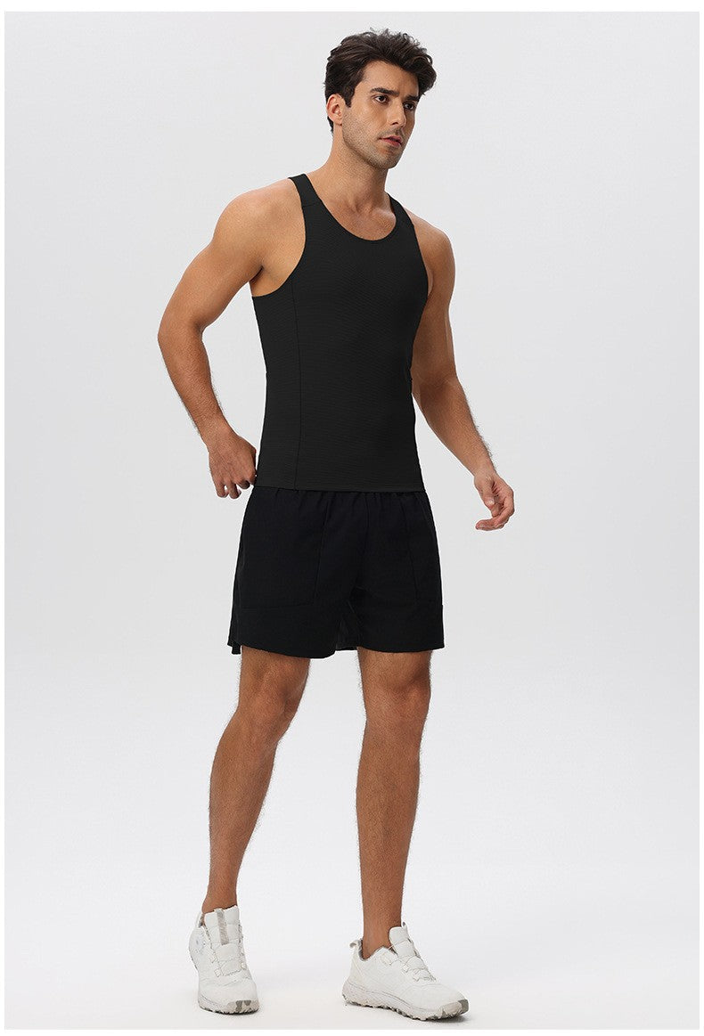 Mens Running Workout 65%nylon 35%spandex Tank Top 51149 print logo 35