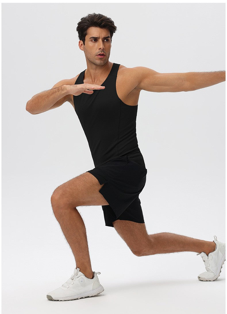 Mens Running Workout 65%nylon 35%spandex Tank Top 51149 print logo 36
