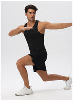 Mens Running Workout 65%nylon 35%spandex Tank Top 51149 print logo 36