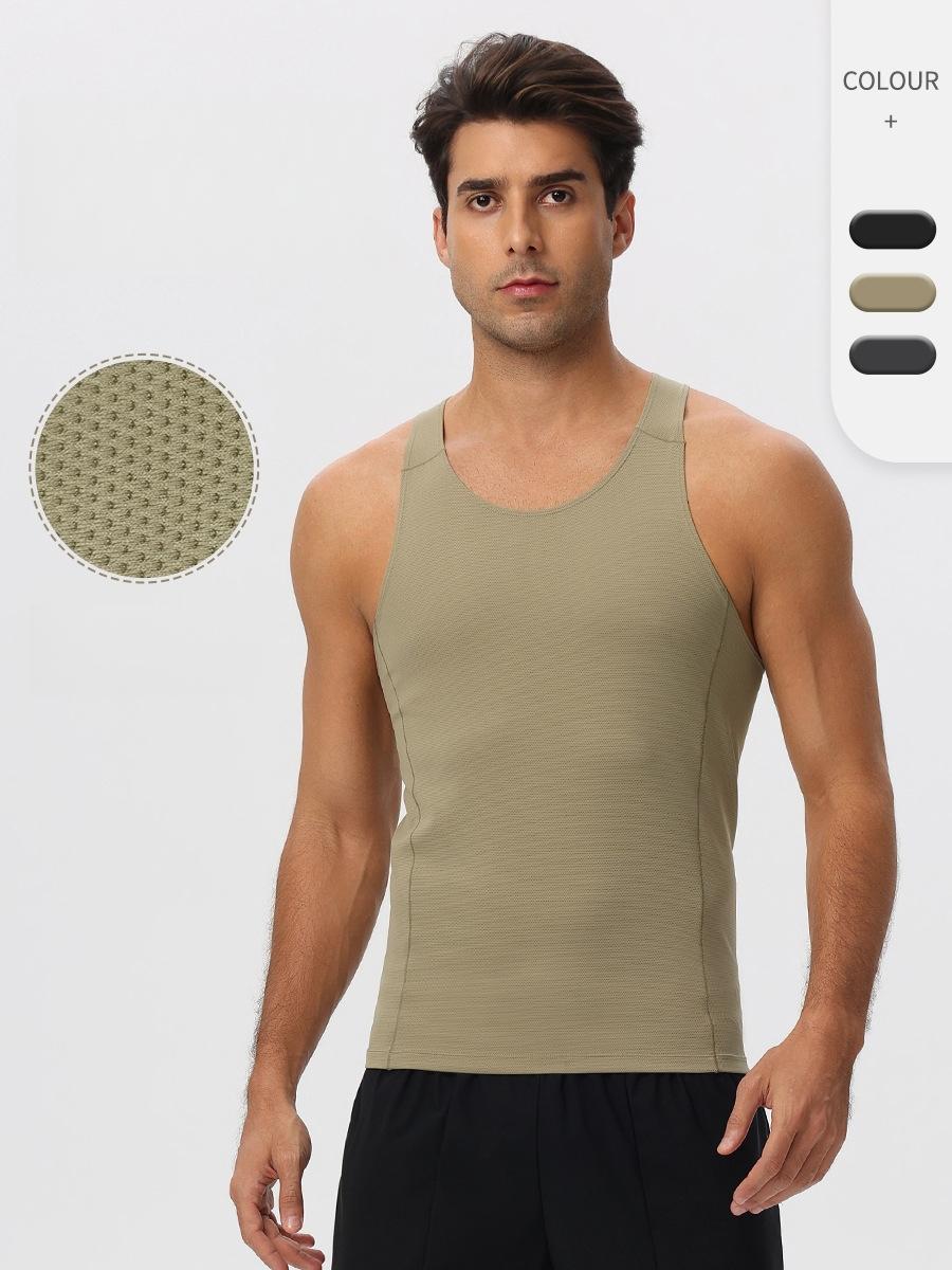 Mens Running Workout 65%nylon 35%spandex Tank Top 51149 print logo 8