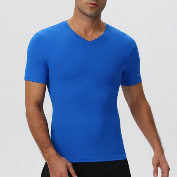 Mens Sports Training 85%nylon 15%spandex Tshirt 51248 print logo 1