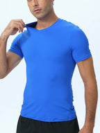 Mens Sports Training 85%nylon 15%spandex Tshirt 51248 print logo 10