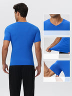Mens Sports Training 85%nylon 15%spandex Tshirt 51248 print logo 12