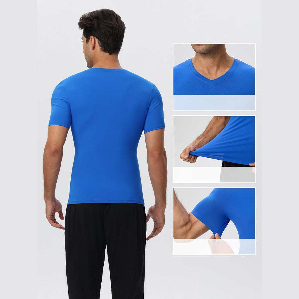 Mens Sports Training 85%nylon 15%spandex Tshirt 51248 print logo 13