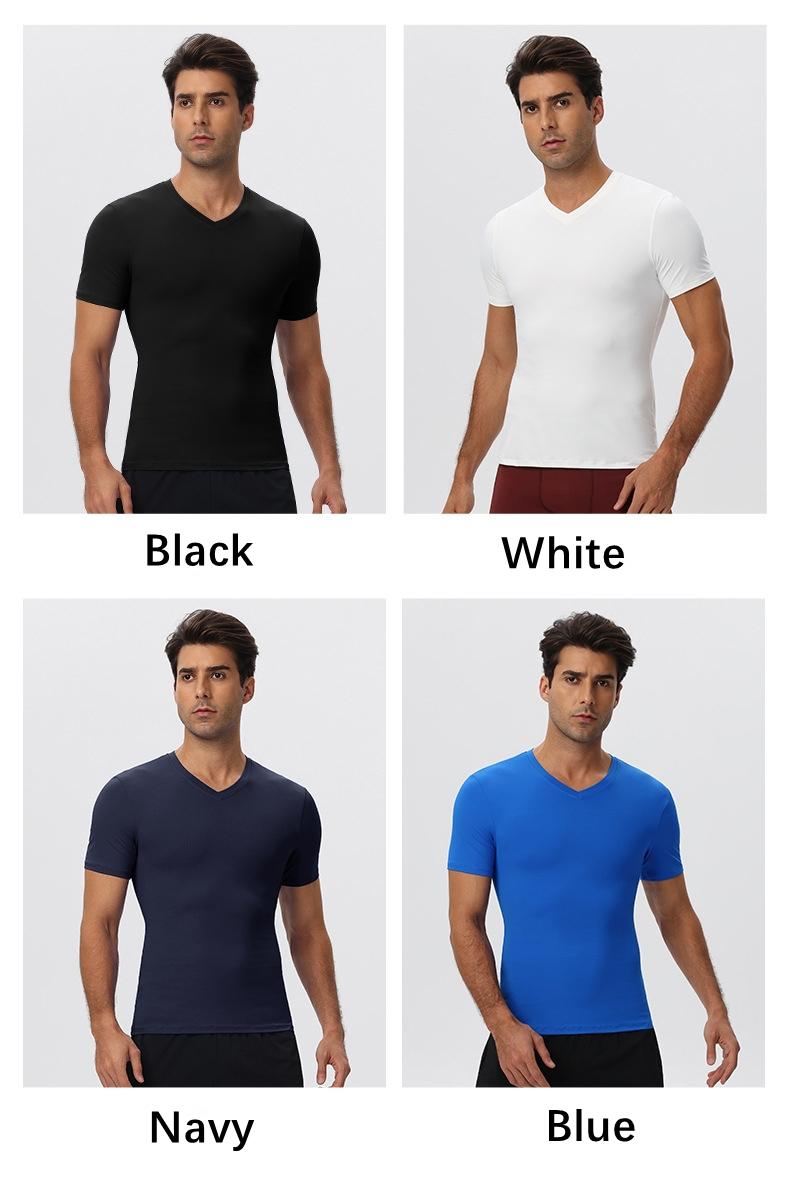 Mens Sports Training 85%nylon 15%spandex Tshirt 51248 print logo 21