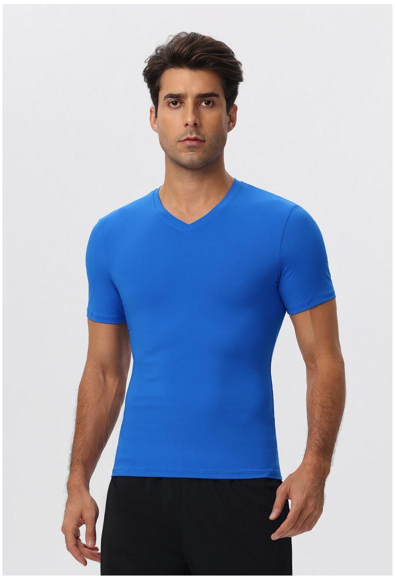 Mens Sports Training 85%nylon 15%spandex Tshirt 51248 print logo 22