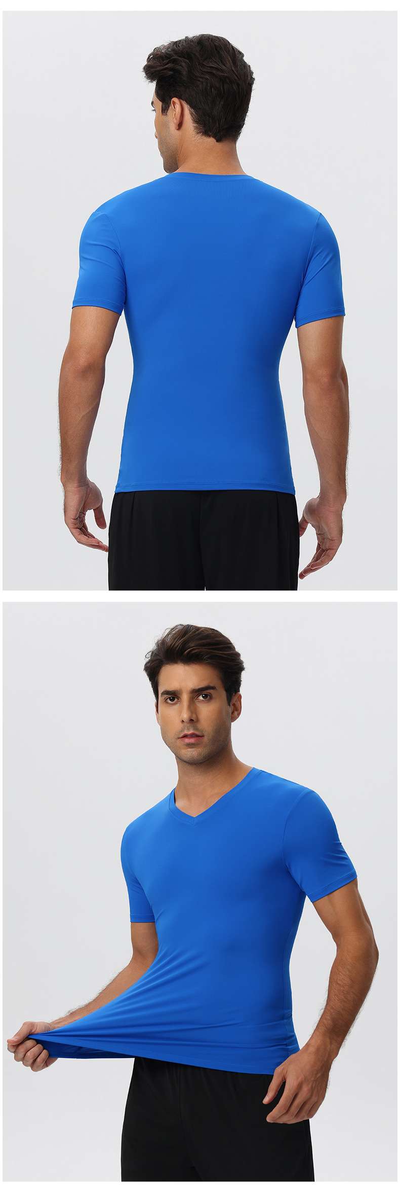Mens Sports Training 85%nylon 15%spandex Tshirt 51248 print logo 23