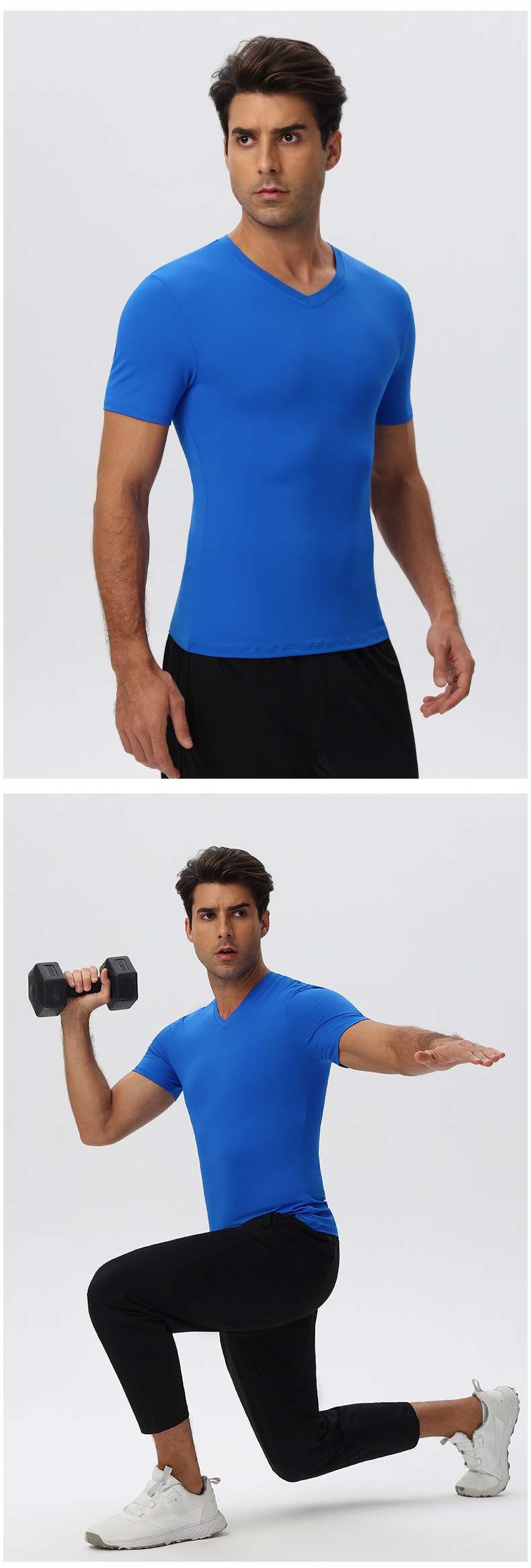 Mens Sports Training 85%nylon 15%spandex Tshirt 51248 print logo 24