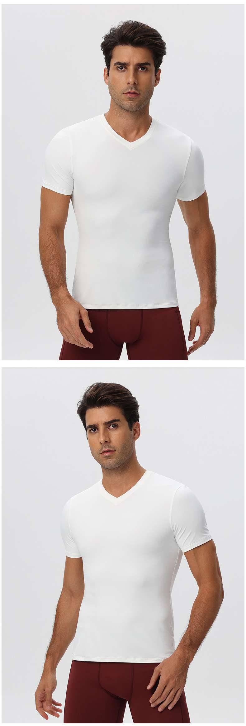Mens Sports Training 85%nylon 15%spandex Tshirt 51248 print logo 25