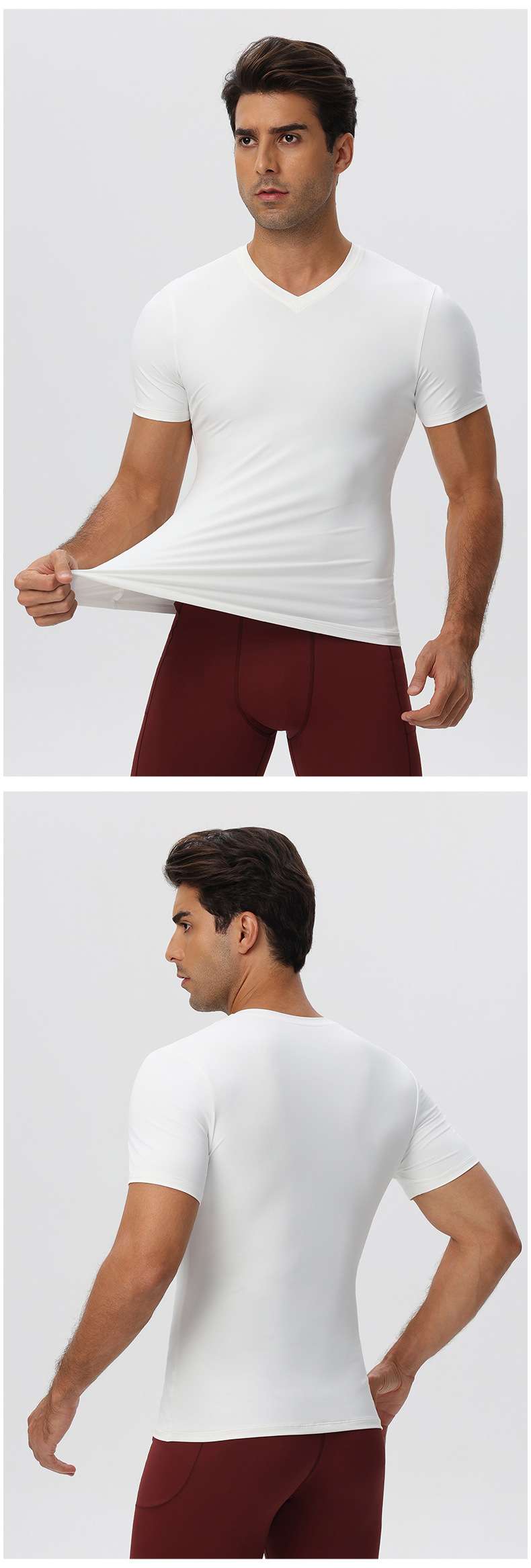 Mens Sports Training 85%nylon 15%spandex Tshirt 51248 print logo 26
