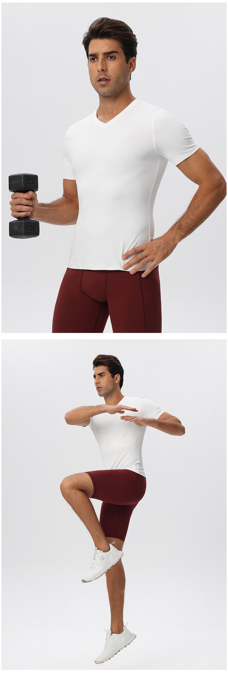 Mens Sports Training 85%nylon 15%spandex Tshirt 51248 print logo 27