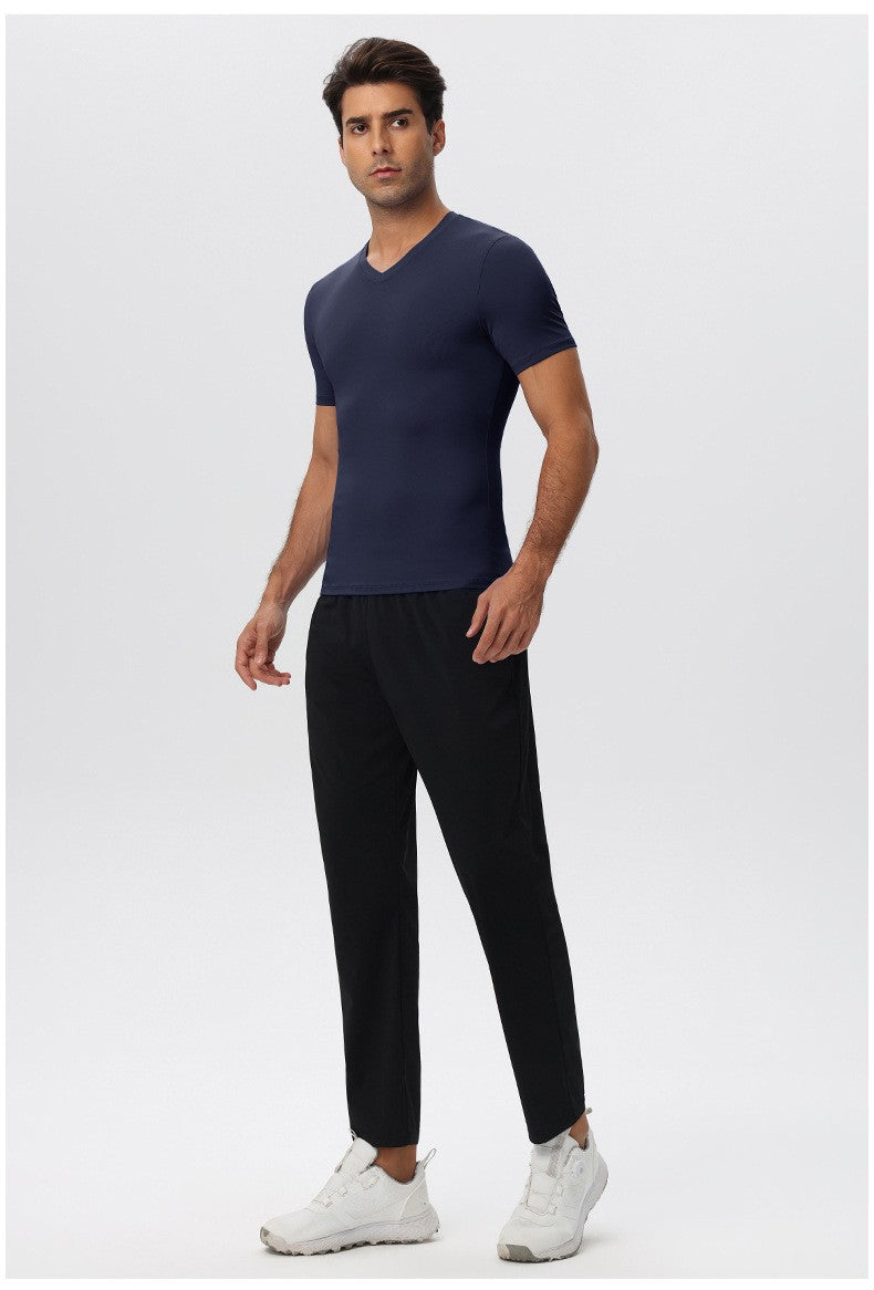 Mens Sports Training 85%nylon 15%spandex Tshirt 51248 print logo 30