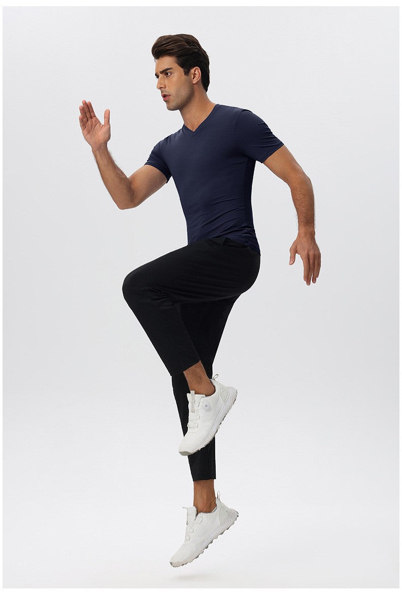 Mens Sports Training 85%nylon 15%spandex Tshirt 51248 print logo 31