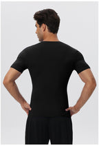Mens Sports Training 85%nylon 15%spandex Tshirt 51248 print logo 33