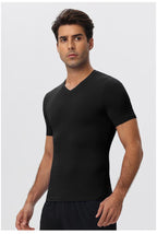 Mens Sports Training 85%nylon 15%spandex Tshirt 51248 print logo 34