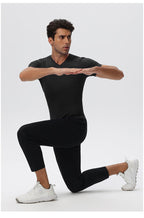 Mens Sports Training 85%nylon 15%spandex Tshirt 51248 print logo 36