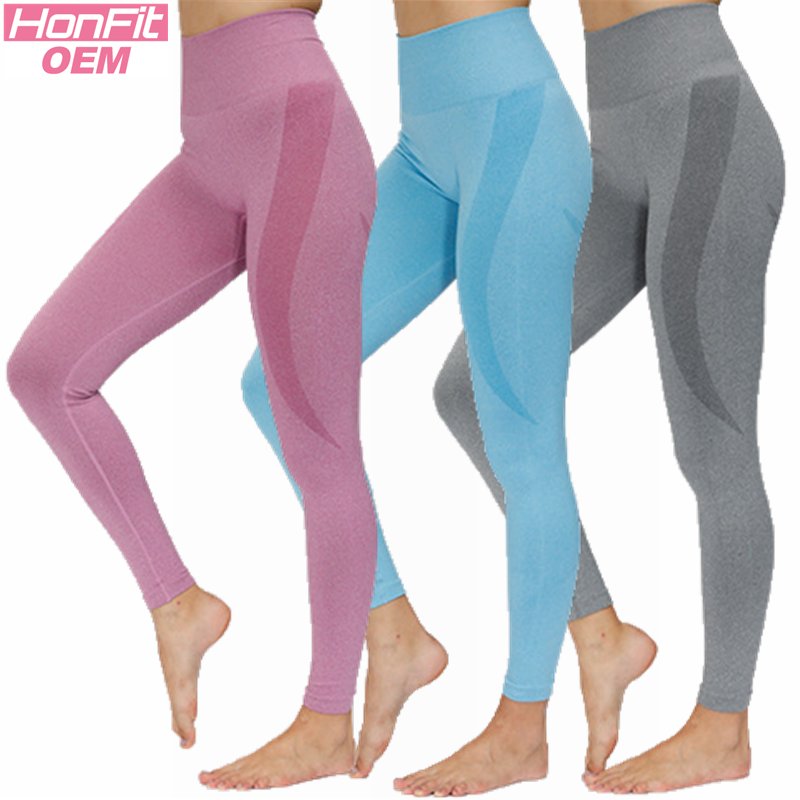 Womens Sports Yoga 80%nylon 20%spandex Leggings 5428 print logo 43