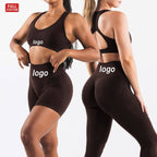 Womens Seamless Yoga 52%nylon 40%Polyester 8%spandex Leggings 5439 print logo 10