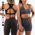 Womens Seamless Yoga 52%nylon 40%Polyester 8%spandex Leggings 5439 print logo 11