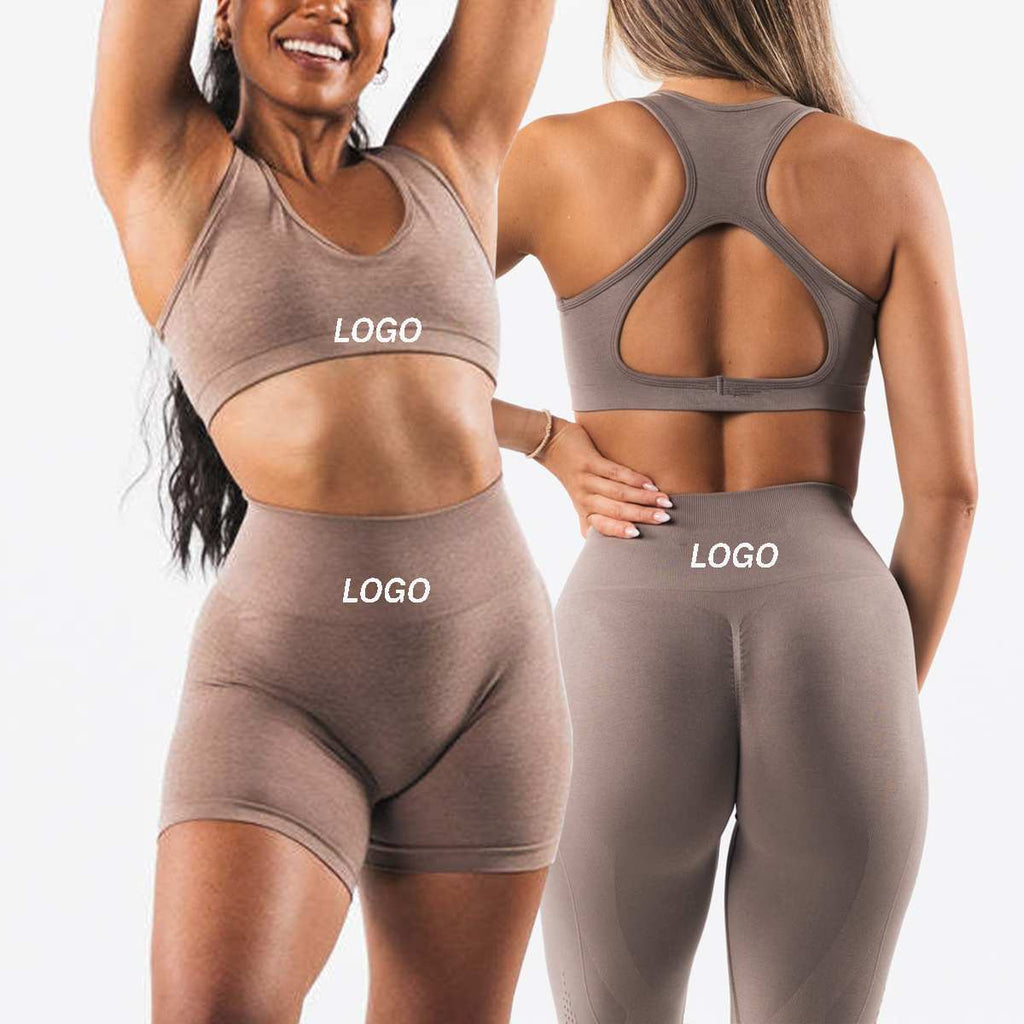 Womens Seamless Yoga 52%nylon 40%Polyester 8%spandex Leggings 5439 print logo 7