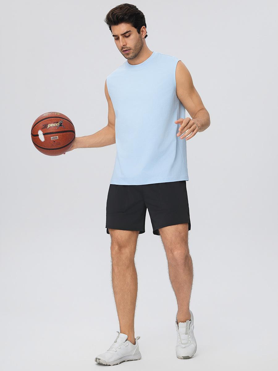 Mens Gym Workout 100%polyester Tank Top 61145 print logo 11