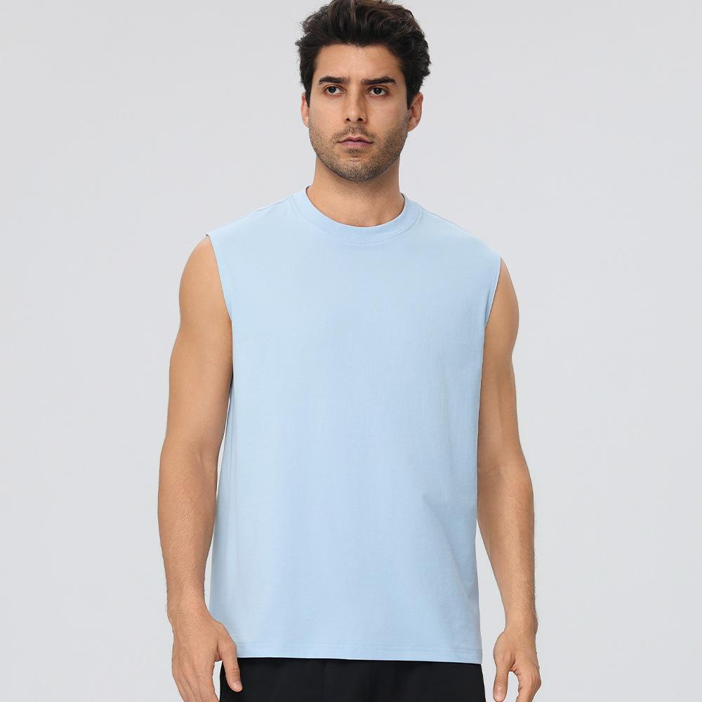 Mens Gym Workout 100%polyester Tank Top 61145 print logo 15