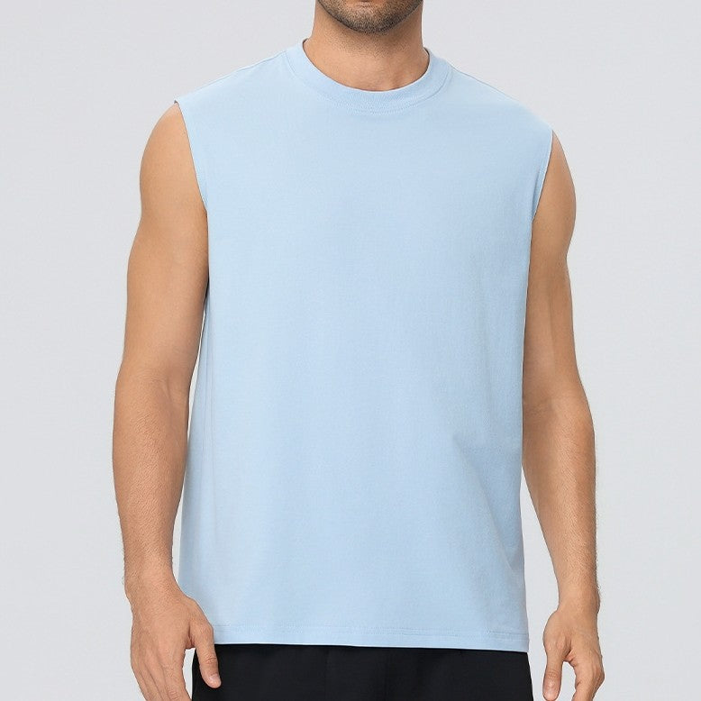 Mens Gym Workout 100%polyester Tank Top 61145 print logo 16