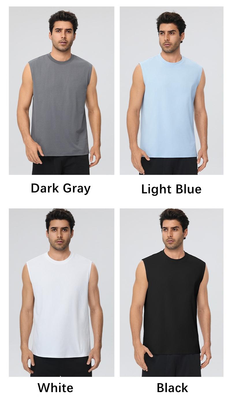 Mens Gym Workout 100%polyester Tank Top 61145 print logo 19