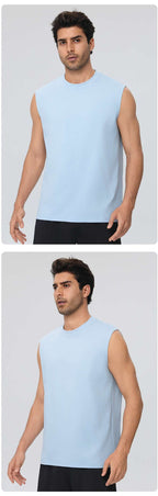 Mens Gym Workout 100%polyester Tank Top 61145 print logo 20