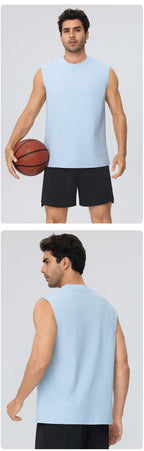 Mens Gym Workout 100%polyester Tank Top 61145 print logo 22