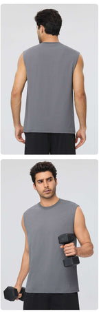 Mens Gym Workout 100%polyester Tank Top 61145 print logo 24