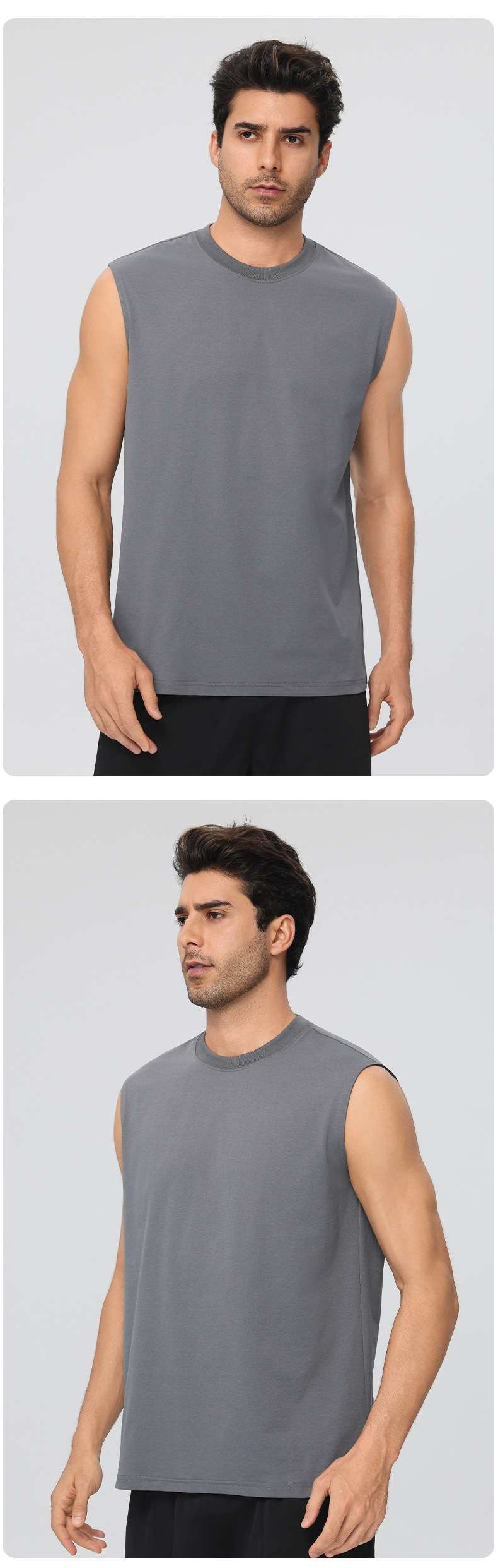 Mens Gym Workout 100%polyester Tank Top 61145 print logo 25