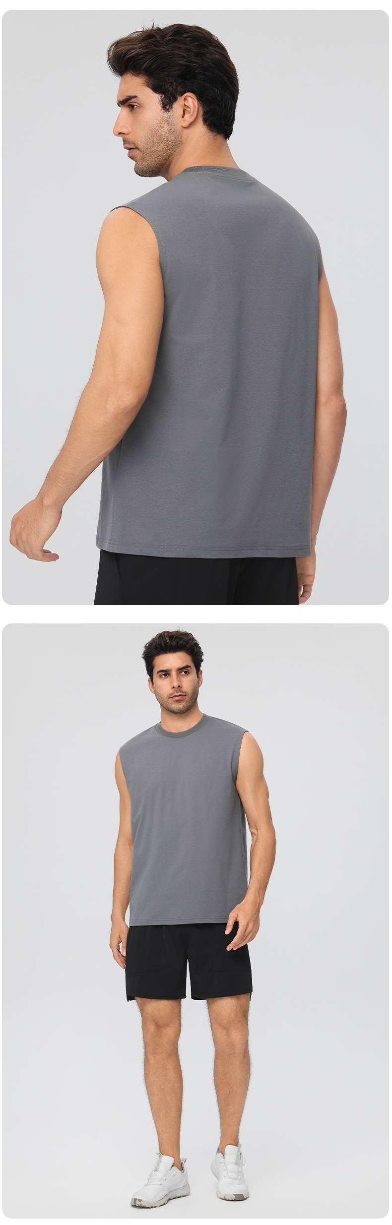 Mens Gym Workout 100%polyester Tank Top 61145 print logo 26