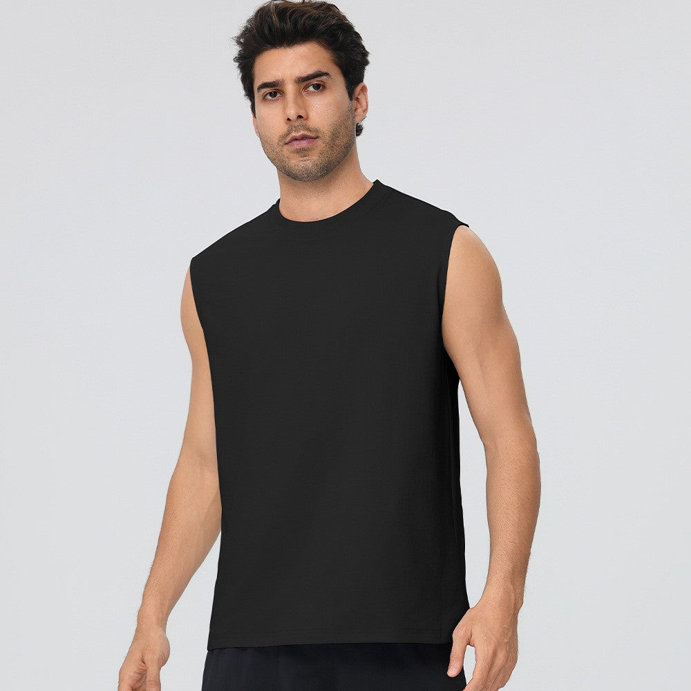 Mens Gym Workout 100%polyester Tank Top 61145 print logo 3