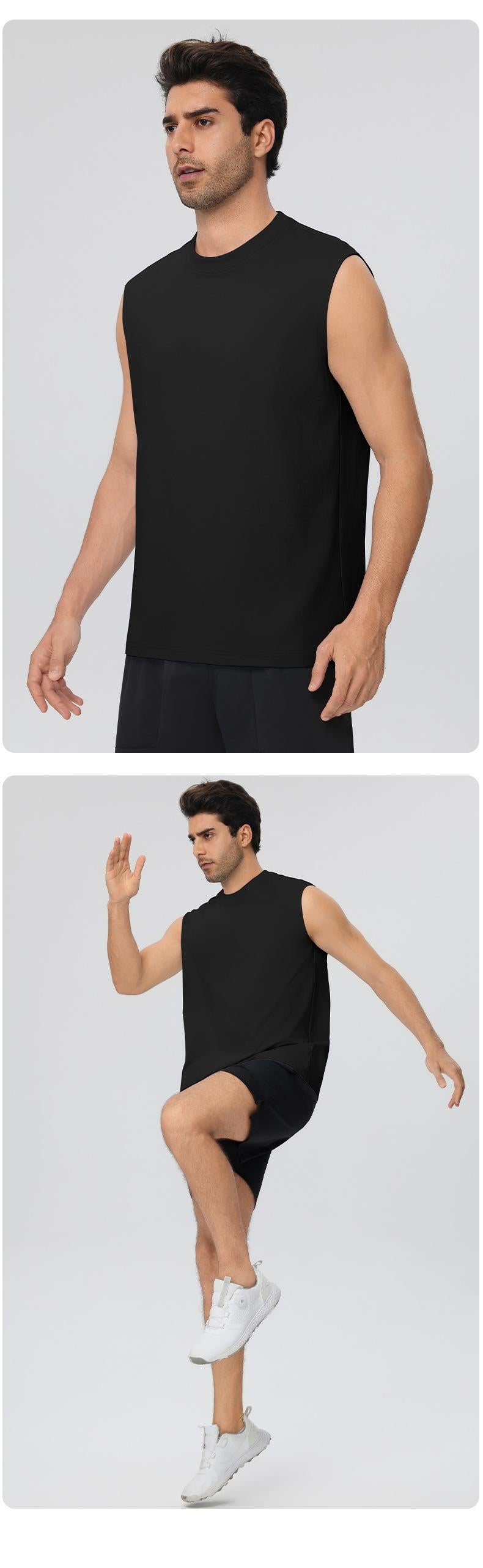 Mens Gym Workout 100%polyester Tank Top 61145 print logo 31