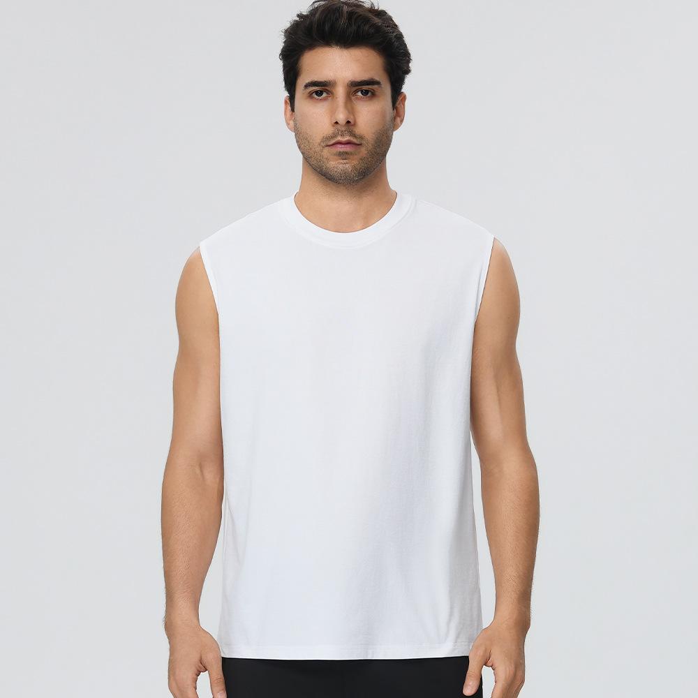 Mens Gym Workout 100%polyester Tank Top 61145 print logo 4