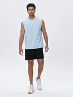 Mens Gym Workout 100%polyester Tank Top 61145 print logo 7