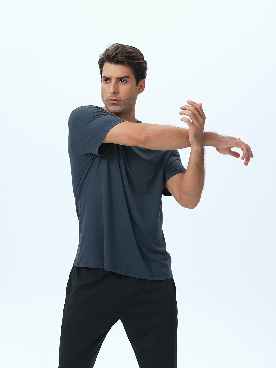 Mens Gym Sports 67%Regenerated Cellulose Fiber 29%Cotton 4%Spandex Tshirt 51201 print logo 10