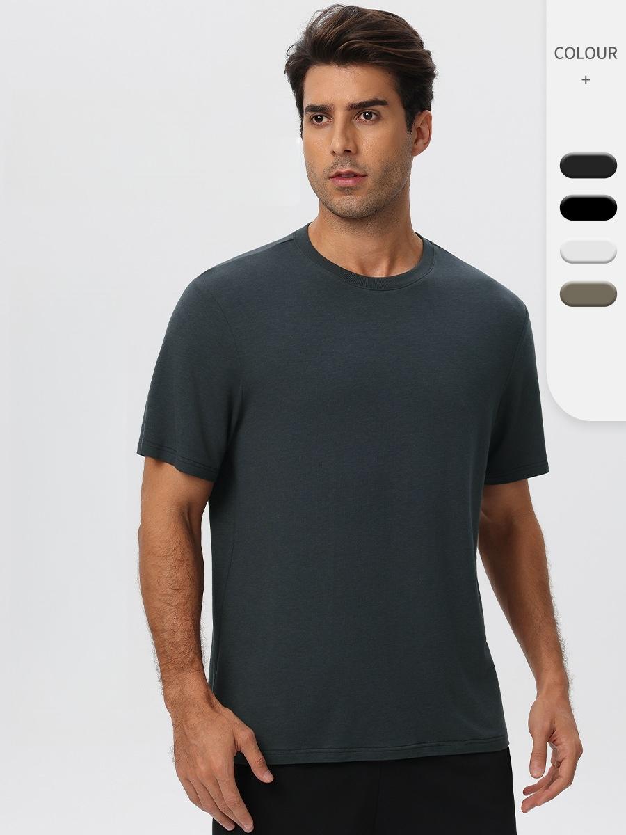 Mens Gym Sports 67%Regenerated Cellulose Fiber 29%Cotton 4%Spandex Tshirt 51201 print logo 11
