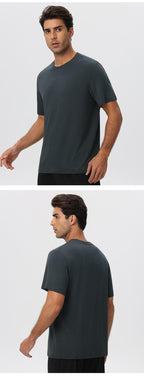 Mens Gym Sports 67%Regenerated Cellulose Fiber 29%Cotton 4%Spandex Tshirt 51201 print logo 21
