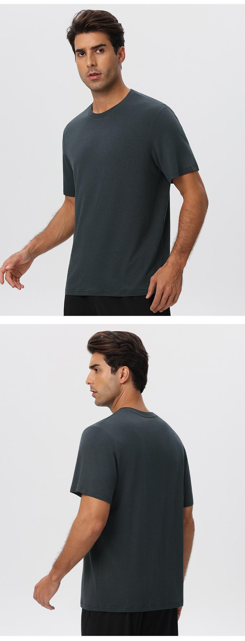 Mens Gym Sports 67%Regenerated Cellulose Fiber 29%Cotton 4%Spandex Tshirt 51201 print logo 21