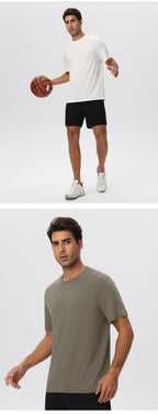 Mens Gym Sports 67%Regenerated Cellulose Fiber 29%Cotton 4%Spandex Tshirt 51201 print logo 25