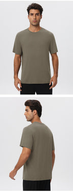 Mens Gym Sports 67%Regenerated Cellulose Fiber 29%Cotton 4%Spandex Tshirt 51201 print logo 26