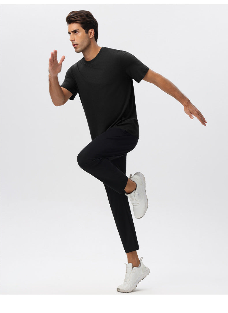 Mens Gym Sports 67%Regenerated Cellulose Fiber 29%Cotton 4%Spandex Tshirt 51201 print logo 31