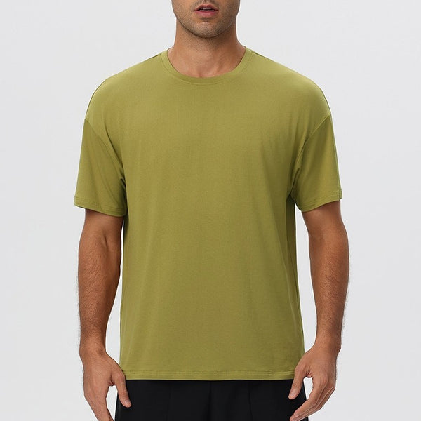 Mens Gym Activewear 39%Polyester 27.5% Cotton 27.5%Modal 6%Spandex Tshirt 61202 print logo 1