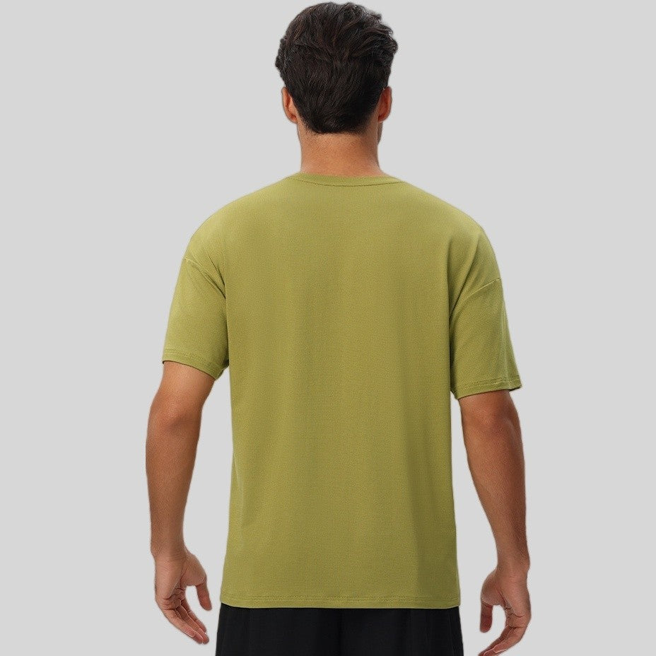 Mens Gym Activewear 39%Polyester 27.5% Cotton 27.5%Modal 6%Spandex Tshirt 61202 print logo 2