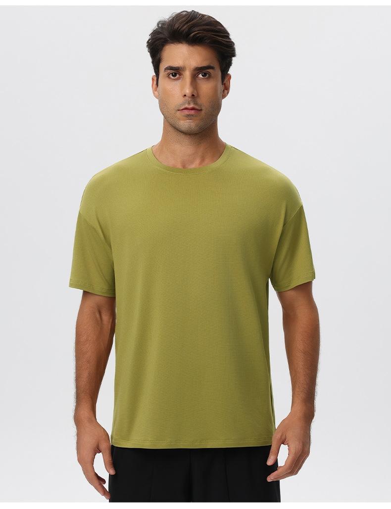 Mens Gym Activewear 39%Polyester 27.5% Cotton 27.5%Modal 6%Spandex Tshirt 61202 print logo 19