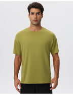 Mens Gym Activewear 39%Polyester 27.5% Cotton 27.5%Modal 6%Spandex Tshirt 61202 print logo 19